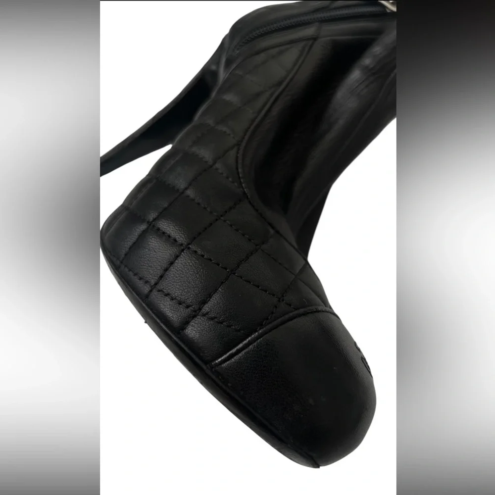 CHANEL Black Quilted Ankle Booties size 6.5 $1600